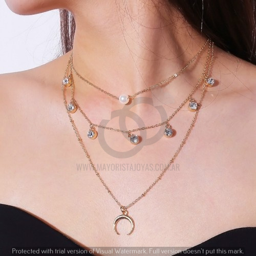 COLLAR TRIPLE BIJOU (BC004)