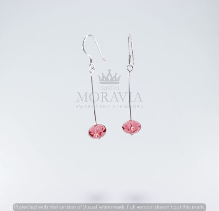 Pendiente con Cristal (MPC0258R) PLATA 925