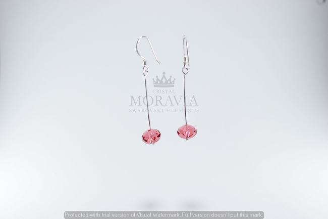 Pendiente con Cristal (MPC0258R) PLATA 925