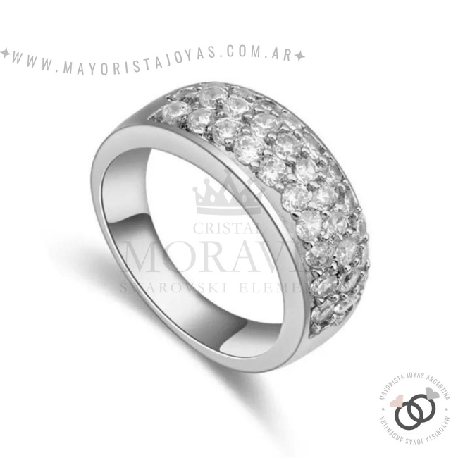ANILLO CON  CRISTAL (MAN0063)