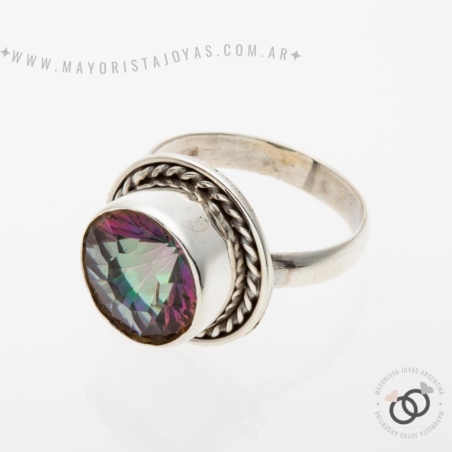 ANILLO PLATA Y PIEDRA (PAP348TM)