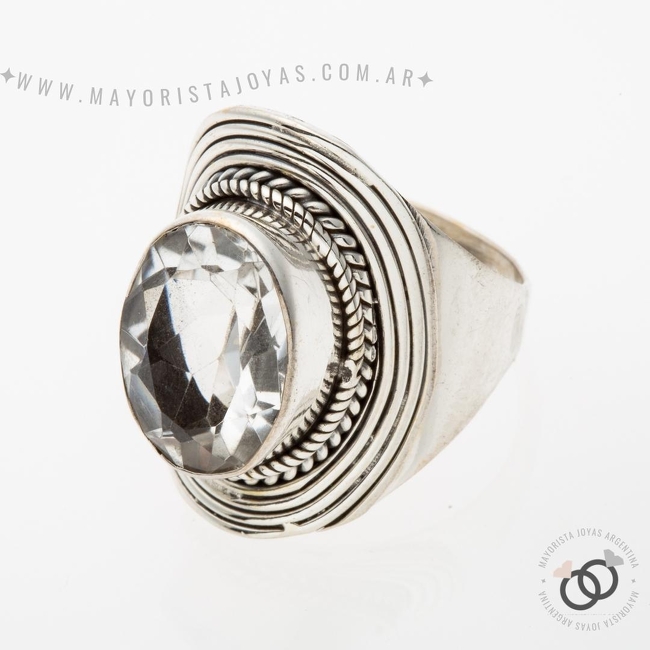 ANILLO PLATA Y PIEDRA (PAP355CC)