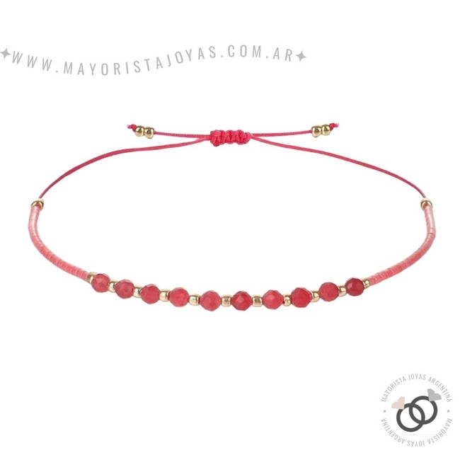 PULSERA CON CRISTALES Y ASTERISMOS (BAP0120F)