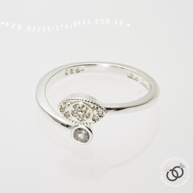 ANILLO PLATA Y CUBIC (PAC0301)