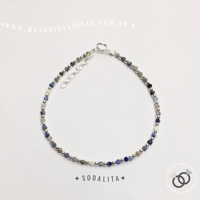 PULSERA PLATA PIEDRAS NATURALES (PBN077)