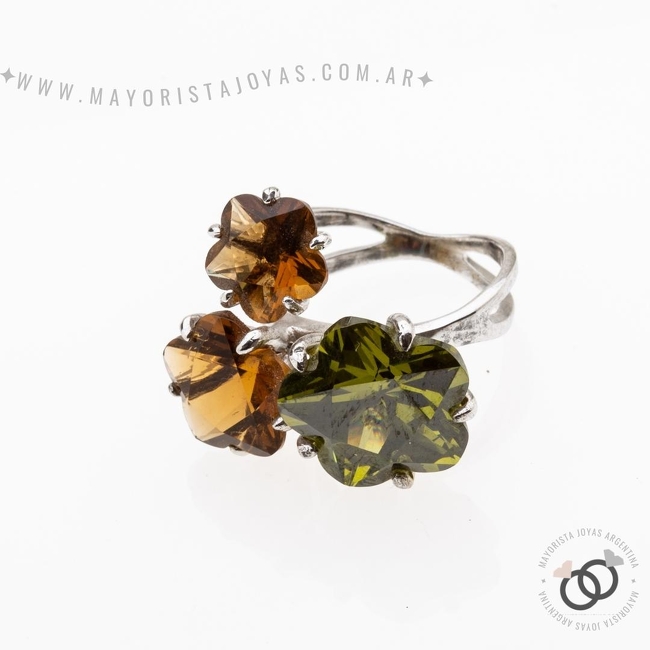 ANILLO PLATA Y CRISTAL (PAC275)