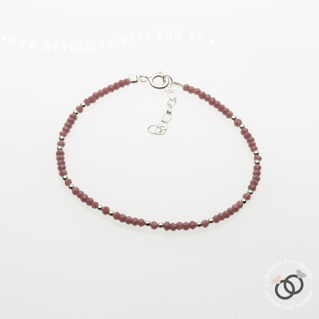 PULSERA PLATA Y CRISTAL (PBC0193)