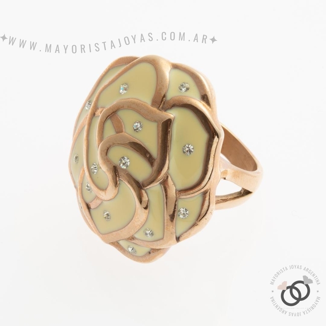 ANILLOS ACERO Y CRISTAL (AAC167)