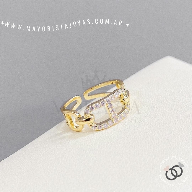 ANILLO CON  CRISTAL (MAN079)