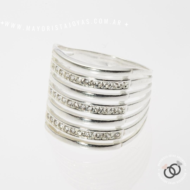 ANILLO PLATA Y CUBIC (PAC0315)