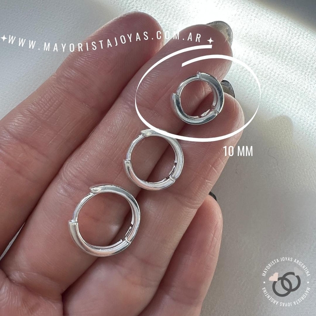 ARGOLLAS PLATA 10 MM (PHL183)