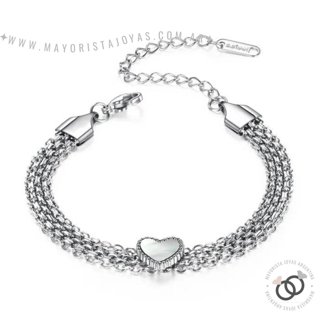 PULSERA ACERO Y ASTERISMO (BAP0097)