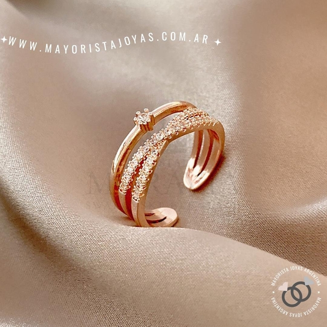 ANILLO CON  CRISTAL (MAN0082R)