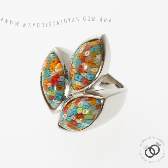 ANILLOS DE ACERO Y PIEDRA (AAP112)