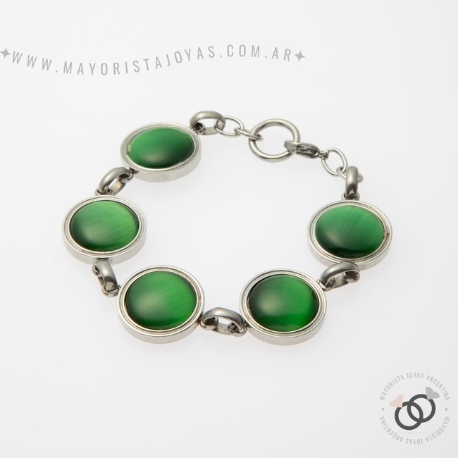 PULSERA ACERO Y ASTERISMO (BAP006)