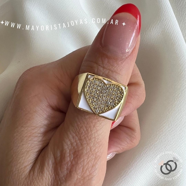 ANILLO CON  CRISTAL (MAN104)