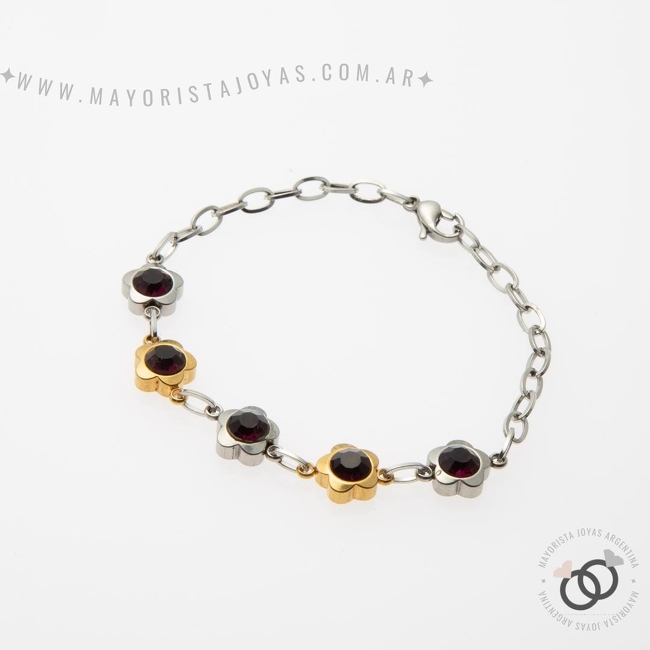 PULSERA ACERO Y ASTERISMO (BAP016M)