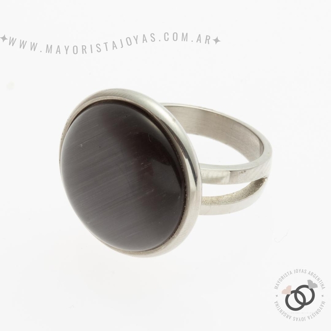 ANILLOS DE ACERO Y PIEDRA (AAP119)