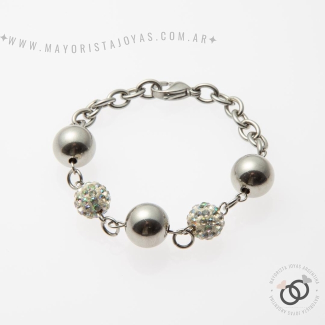 PULSERA ACERO Y ASTERISMO (BAP077)