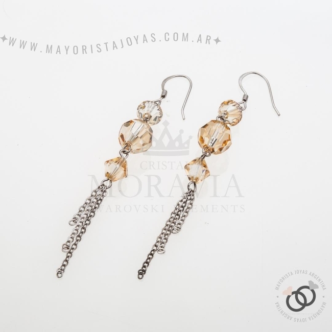 Pendiente con Cristal (MPC0235A) PLATA 925