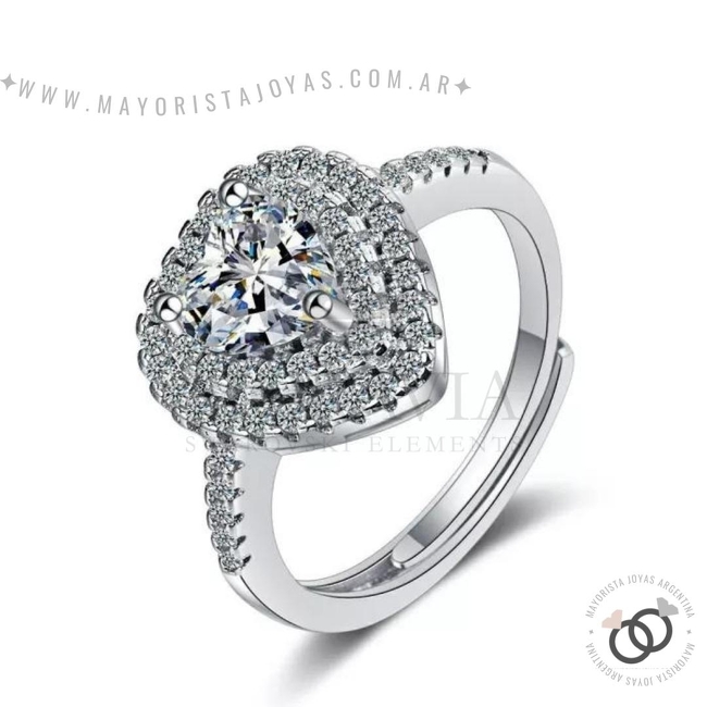 ANILLO CON  CRISTAL (MAN0056)