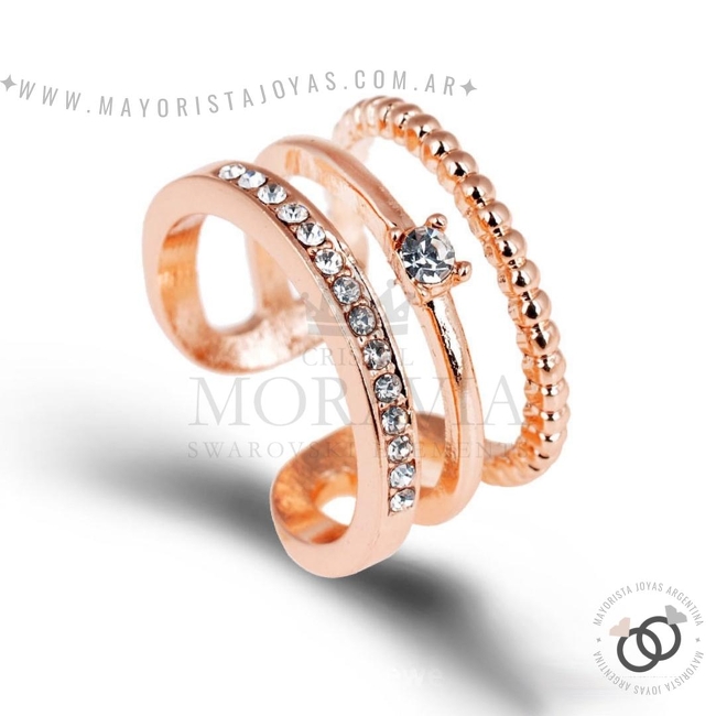 ANILLO CON  CRISTAL (MAN0084R)
