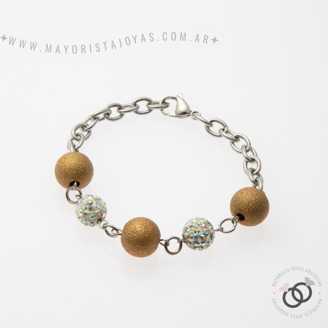 PULSERA ACERO Y ASTERISMO (BAP062B)
