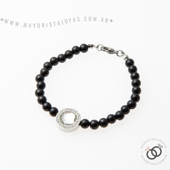 PULSERA ACERO Y ASTERISMO (BAP072)