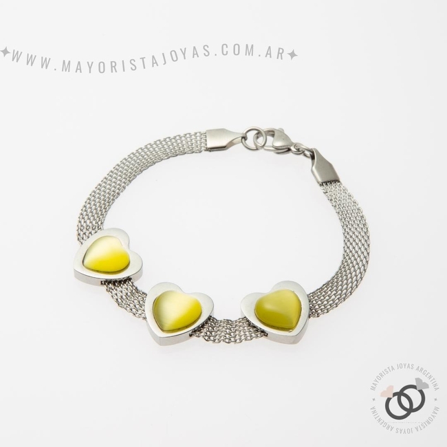 PULSERA ACERO Y ASTERISMO (BAP008)