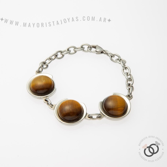 PULSERA ACERO Y ASTERISMO (BAP002)