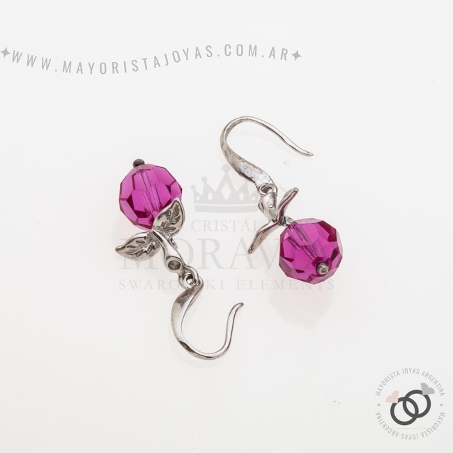 Pendiente con Cristal (MPC0241) PLATA 925