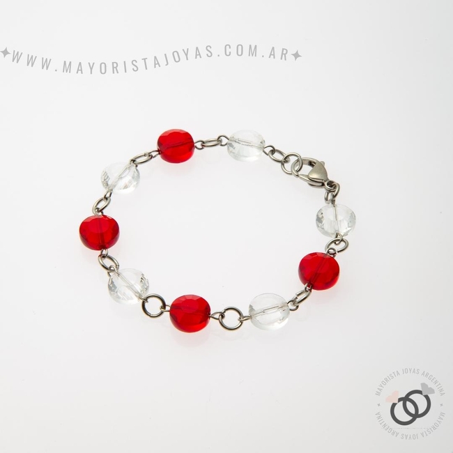 PULSERA ACERO Y ASTERISMO (BAP066)