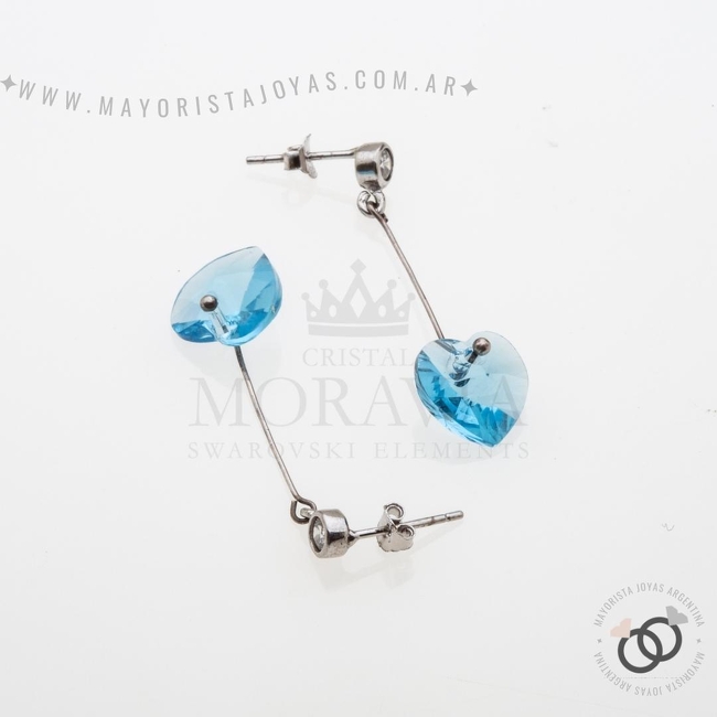 Pendiente con Cristal (MPC0239) PLATA 925