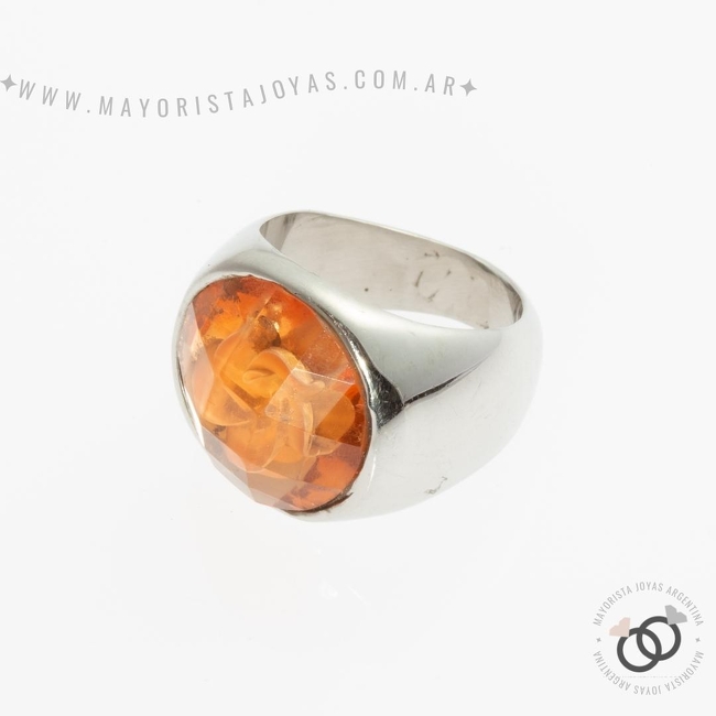 ANILLOS ACERO Y CRISTAL (AAC173)