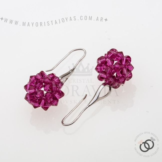 Pendiente con Cristal (MPC0242) PLATA 925