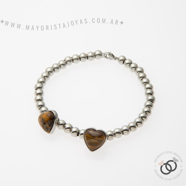 PULSERA ACERO Y ASTERISMO (BAP070)