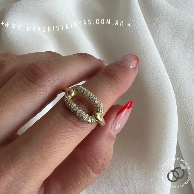 ANILLO CON  CRISTAL (MAN0101)