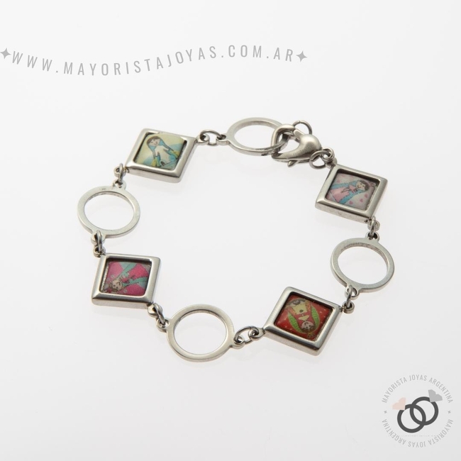 PULSERA ACERO Y ASTERISMO (BAP080)