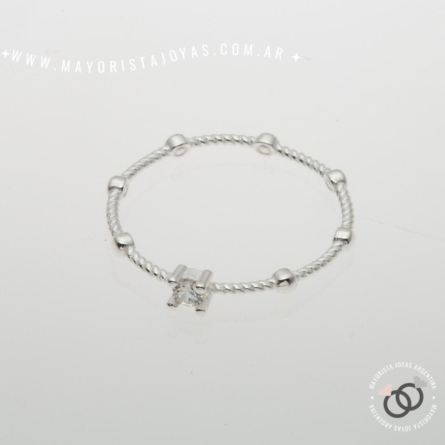 ANILLO PLATA Y CUBIC (PAC0316)