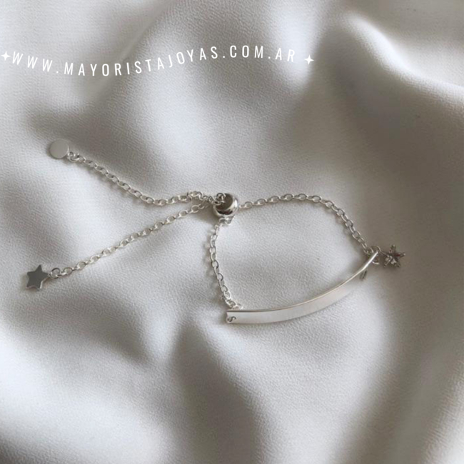 PULSERA PLATA Y CUBIC (PBZ0044)