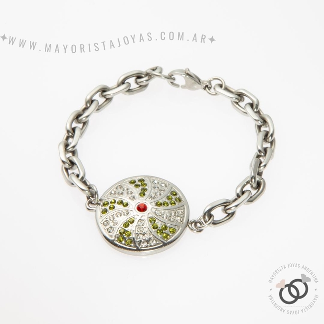 PULSERA ACERO Y ASTERISMO (BAP059)
