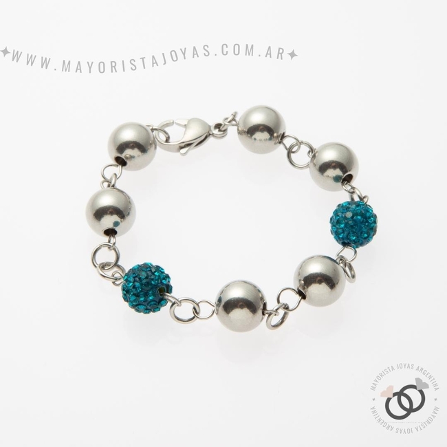 PULSERA ACERO Y ASTERISMO (BAP022)