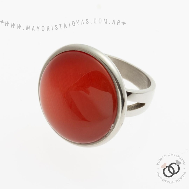 ANILLOS DE ACERO Y PIEDRA (AAP085)