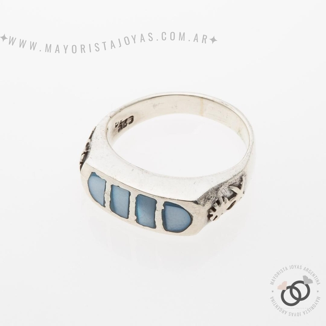 ANILLO PLATA Y PIEDRA (PAP364)