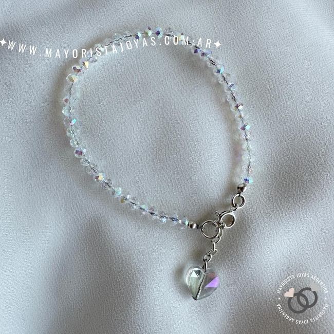 PULSERA PLATA Y CRISTAL (PBC0254)