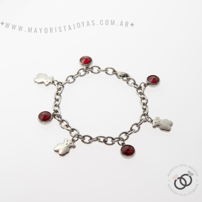 PULSERA ACERO Y ASTERISMO (BAP020R)