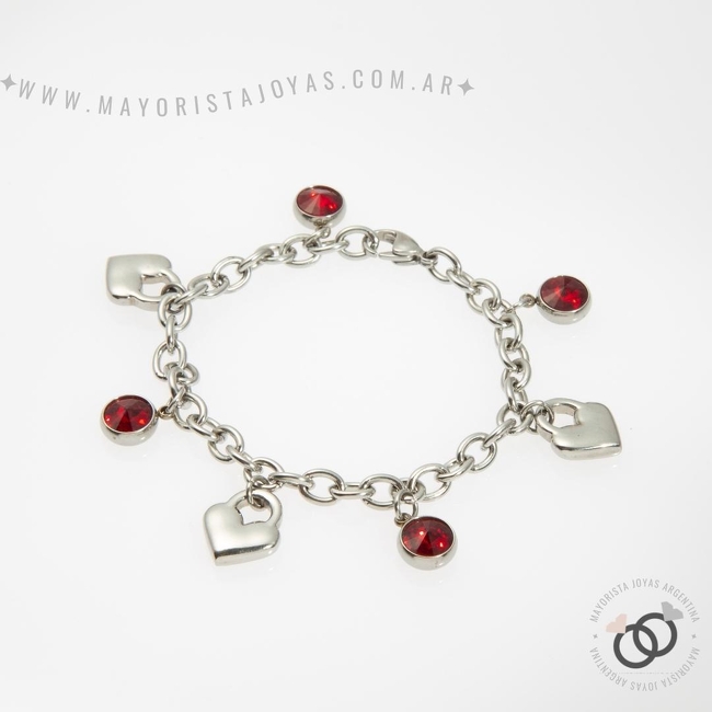 PULSERA ACERO Y ASTERISMO (BAP021)