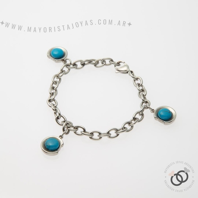 PULSERA ACERO Y ASTERISMO (BAP015)