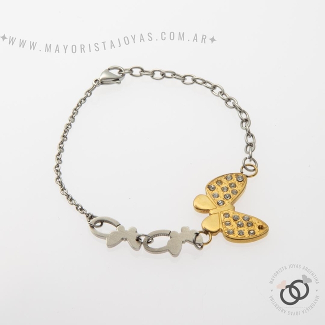 PULSERA ACERO Y ASTERISMO (BAP068)