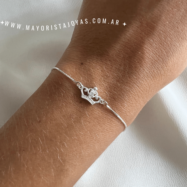 PULSERA PLATA Y CUBIC (PBZ0137)